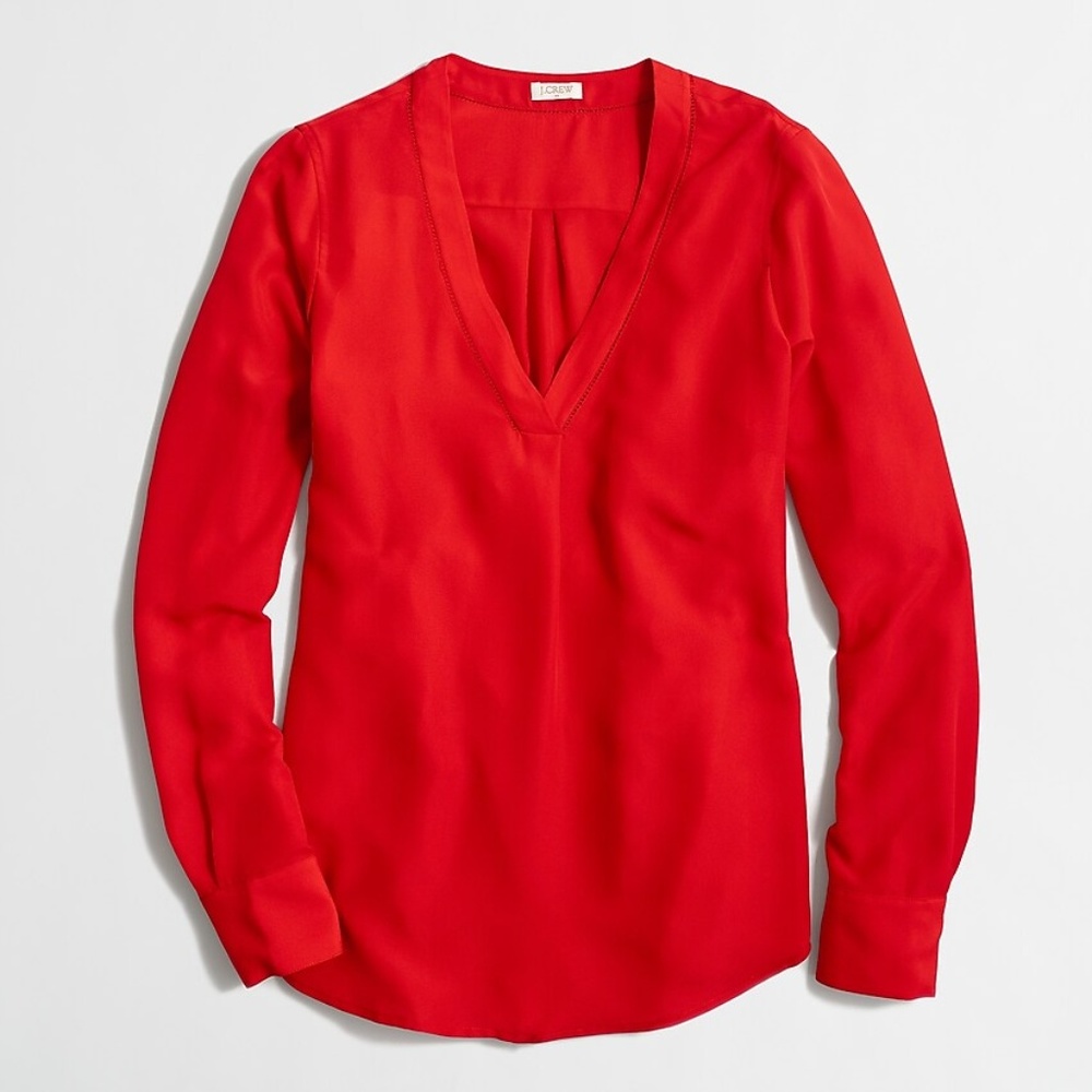Drapey V-neck blouse